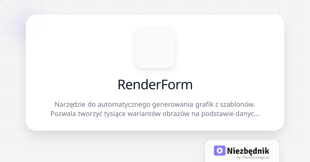 RenderForm | Niezbędnik.app | Niezbędnik.app